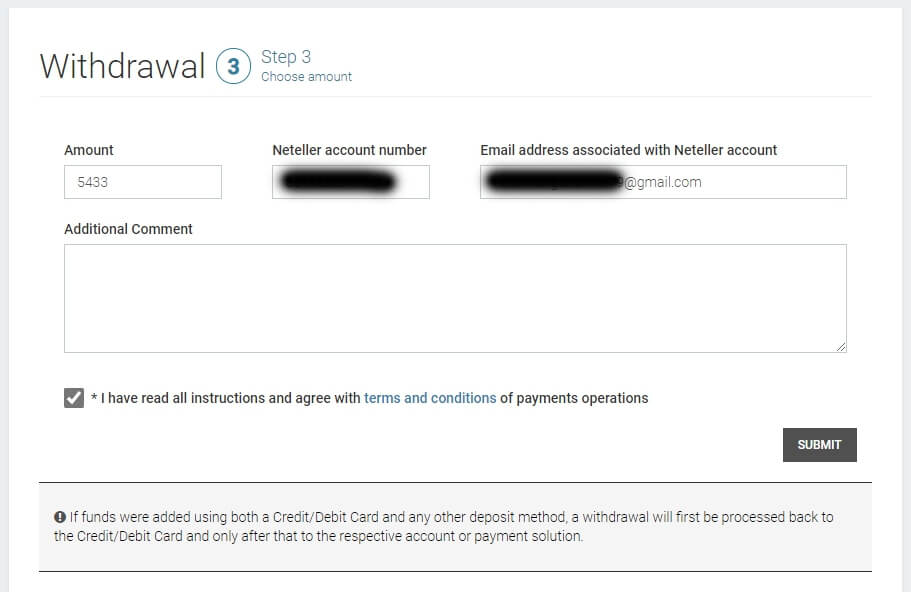 form withdraw