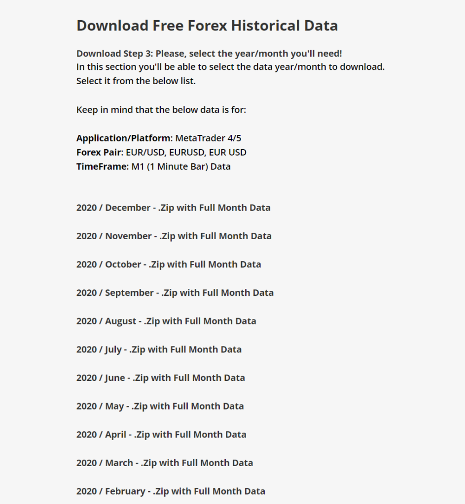 Download Free Forex Historical Data